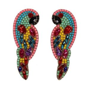 MACAWS crystal stud colorful earring boutique